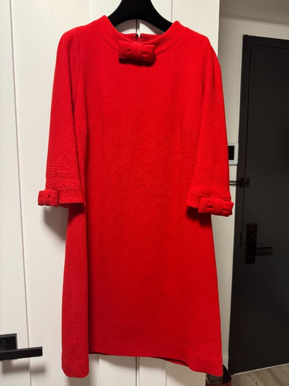 Edward Achour Paris Red Bow Dress